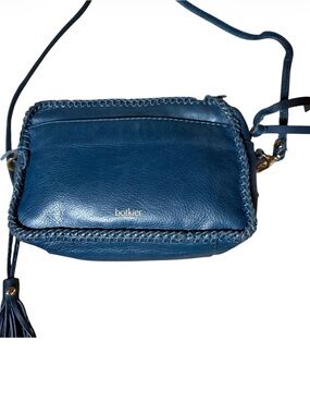 Botkier Blue Leather Crossbody with Tassel